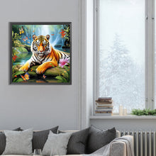 Load image into Gallery viewer, Forest Tiger 30*30CM(Canvas) Full Round Drill Diamond Painting

