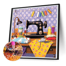 Load image into Gallery viewer, Sewing Machine 30*30CM(Canvas) Full Round Drill Diamond Painting
