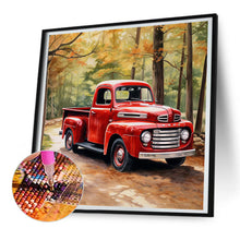 Load image into Gallery viewer, Little Red Car In The Woods 30*30CM(Canvas) Full Round Drill Diamond Painting
