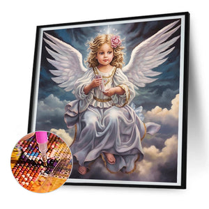 Angel Girl 30*30CM(Canvas) Full Round Drill Diamond Painting
