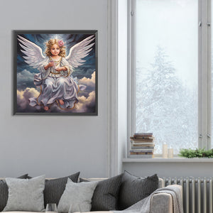 Angel Girl 30*30CM(Canvas) Full Round Drill Diamond Painting
