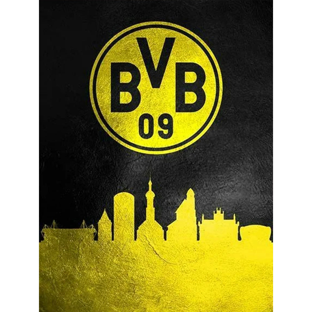 Borussia Dortmund Football Club Logo 30*40CM(Canvas) Full Round Drill Diamond Painting