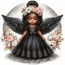 Load image into Gallery viewer, Black Angel Girl 40*40CM(Canvas) Full Round Drill Diamond Painting
