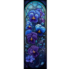 Load image into Gallery viewer, Glass Painting-Blue Flowers - 30*90CM 11CT Stamped Cross Stitch
