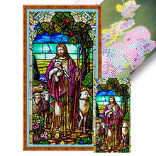 Load image into Gallery viewer, Glass Painting-Fr. - 50*100CM 11CT Stamped Cross Stitch
