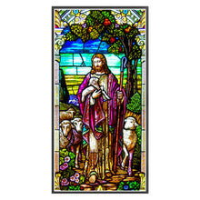 Load image into Gallery viewer, Glass Painting-Fr. - 50*100CM 11CT Stamped Cross Stitch
