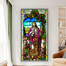 Load image into Gallery viewer, Glass Painting-Fr. - 50*100CM 11CT Stamped Cross Stitch
