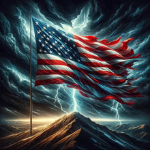 Load image into Gallery viewer, American Flag 30*30CM(Canvas) Full Round Drill Diamond Painting
