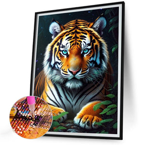 Tiger 30*40CM(Canvas) Full Round Drill Diamond Painting