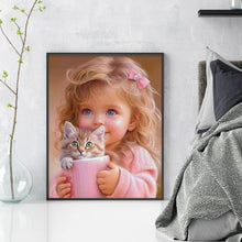 Load image into Gallery viewer, Blonde Little Girl - 40*50CM 14CT Counted Cross Stitch
