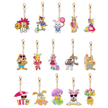 Load image into Gallery viewer, 15PCS Double Sided Diamond Painting Keychain for Beginners (Cartoon Animals)

