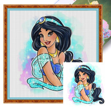 Load image into Gallery viewer, Disney Princess-Princess Jasmine - 40*40CM 9CT Stamped Cross Stitch
