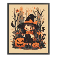 Load image into Gallery viewer, Pumpkin Little Witch - 45*55CM 11CT Stamped Cross Stitch
