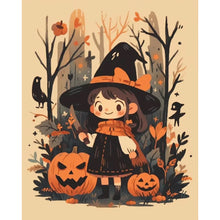 Load image into Gallery viewer, Pumpkin Little Witch - 45*55CM 11CT Stamped Cross Stitch
