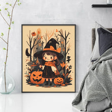 Load image into Gallery viewer, Pumpkin Little Witch - 45*55CM 11CT Stamped Cross Stitch
