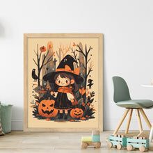 Load image into Gallery viewer, Pumpkin Little Witch - 45*55CM 11CT Stamped Cross Stitch
