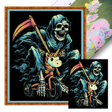 Load image into Gallery viewer, Skeleton Man Riding A Bicycle - 45*55CM 11CT Stamped Cross Stitch
