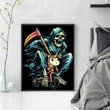 Load image into Gallery viewer, Skeleton Man Riding A Bicycle - 45*55CM 11CT Stamped Cross Stitch
