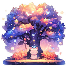 Load image into Gallery viewer, Cat Under Tree - 50*50CM 11CT Stamped Cross Stitch
