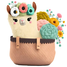 Load image into Gallery viewer, Alpaca In Basket - 30*30CM 18CT Stamped Cross Stitch
