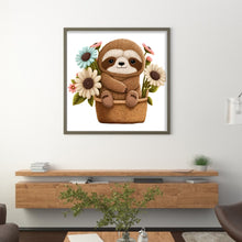 Load image into Gallery viewer, Sloth In Basket - 30*30CM 18CT Stamped Cross Stitch
