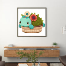 Load image into Gallery viewer, Turtle In Basket - 30*30CM 18CT Stamped Cross Stitch
