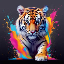 Load image into Gallery viewer, Tiger And Paint 30*30CM(Canvas) Full Round Drill Diamond Painting
