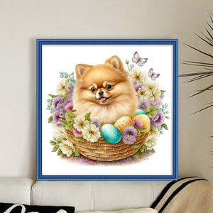 Puppy - 30*30CM 18CT Stamped Cross Stitch