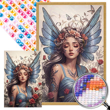 Load image into Gallery viewer, Butterfly Girl 40*60CM(Picture) Full AB Round Drill Diamond Painting
