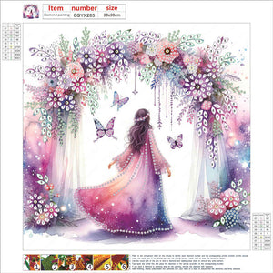 Flower Girl 30*30CM(Canvas) Partial Special Shaped Drill Diamond Painting