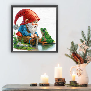 Easter Garden Gnome 30*30CM(Canvas) Partial Special Shaped Drill Diamond Painting