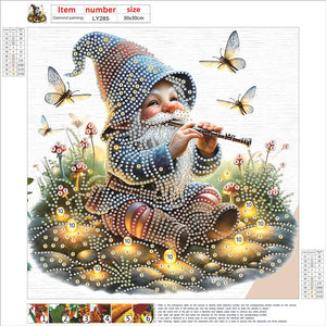 Easter Garden Gnome 30*30CM(Canvas) Partial Special Shaped Drill Diamond Painting