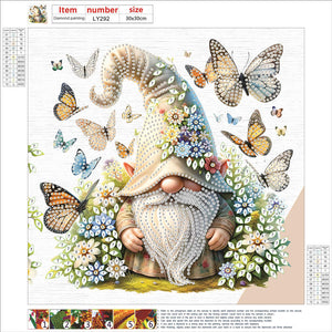 Easter Garden Gnome 30*30CM(Canvas) Partial Special Shaped Drill Diamond Painting