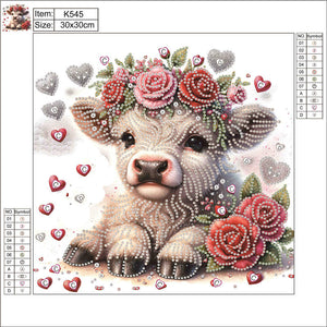 Daihua Calf 30*30CM(Canvas) Partial Special Shaped Drill Diamond Painting