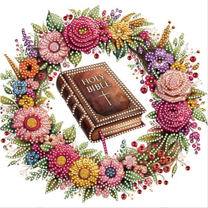 Biblical Wreath 30*30CM(Canvas) Partial Special Shaped Drill Diamond Painting