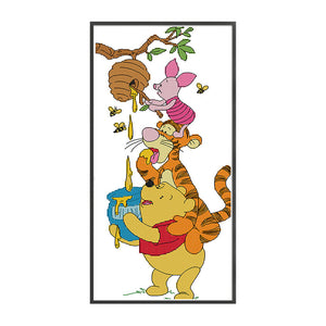 Steal Honey - 21*43CM 14CT Stamped Cross Stitch