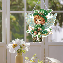 Load image into Gallery viewer, Acrylic Clover Angel Single-Sided 5D DIY Diamond Painting Hanging Pendant
