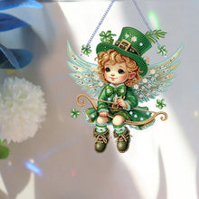 Load image into Gallery viewer, Acrylic Clover Angel Single-Sided 5D DIY Diamond Painting Hanging Pendant
