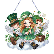 Load image into Gallery viewer, Acrylic Clover Angel Single-Sided 5D DIY Diamond Painting Hanging Pendant
