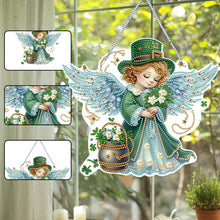 Load image into Gallery viewer, Acrylic Clover Angel Single-Sided 5D DIY Diamond Painting Hanging Pendant
