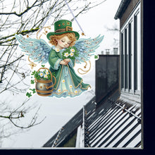 Load image into Gallery viewer, Acrylic Clover Angel Single-Sided 5D DIY Diamond Painting Hanging Pendant
