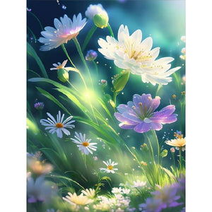 Flowers And Grass 30*40CM(Canvas) Full Round Drill Diamond Painting