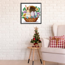 Load image into Gallery viewer, Basket Bouquet With Easter Eggs 30*30CM(Canvas) Partial Special Shaped Drill Diamond Painting
