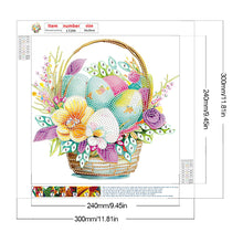 Load image into Gallery viewer, Basket Bouquet With Easter Eggs 30*30CM(Canvas) Partial Special Shaped Drill Diamond Painting
