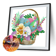 Load image into Gallery viewer, Basket Bouquet With Easter Eggs 30*30CM(Canvas) Partial Special Shaped Drill Diamond Painting
