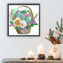 Load image into Gallery viewer, Basket Bouquet With Easter Eggs 30*30CM(Canvas) Partial Special Shaped Drill Diamond Painting
