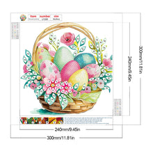 Load image into Gallery viewer, Basket Bouquet With Easter Eggs 30*30CM(Canvas) Partial Special Shaped Drill Diamond Painting
