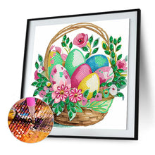 Load image into Gallery viewer, Basket Bouquet With Easter Eggs 30*30CM(Canvas) Partial Special Shaped Drill Diamond Painting
