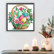 Load image into Gallery viewer, Basket Bouquet With Easter Eggs 30*30CM(Canvas) Partial Special Shaped Drill Diamond Painting
