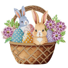 Load image into Gallery viewer, Basket Bouquet With Easter Eggs 30*30CM(Canvas) Partial Special Shaped Drill Diamond Painting
